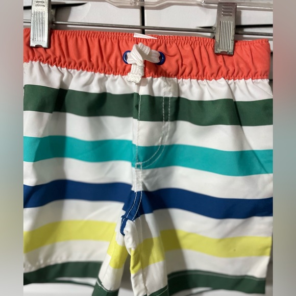 CARTER’s BOYS SWIMSUIT 24months, orange and stripes, shorts and t-shirt - Picture 7 of 16